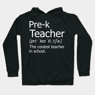 Pre-k Teacher Meaning Awesome Definition Classic Hoodie